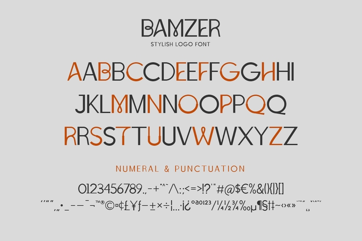 Bamzer字体 8