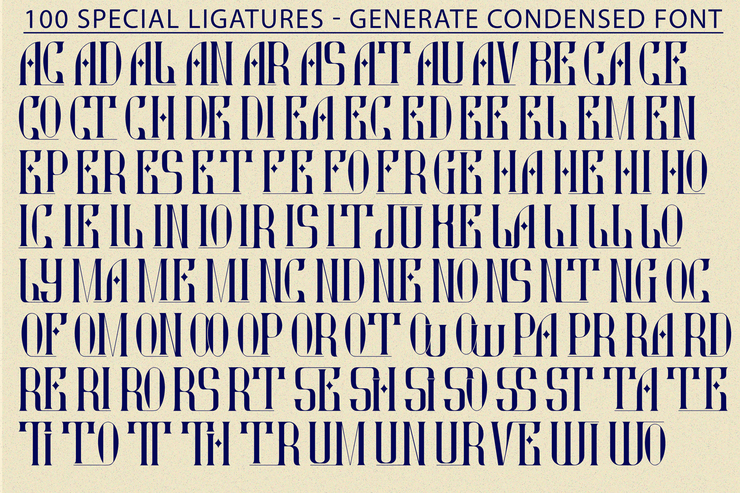 Generate condensed字体 7