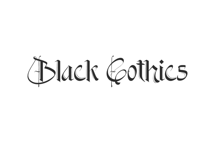 Black gothics字体 1