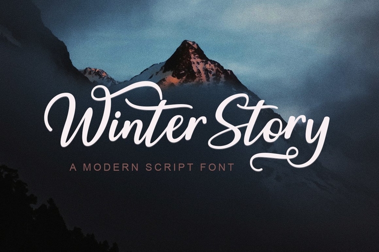 Winter story script字体 2