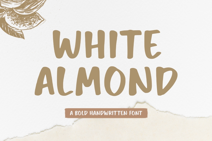 White almond字体 1