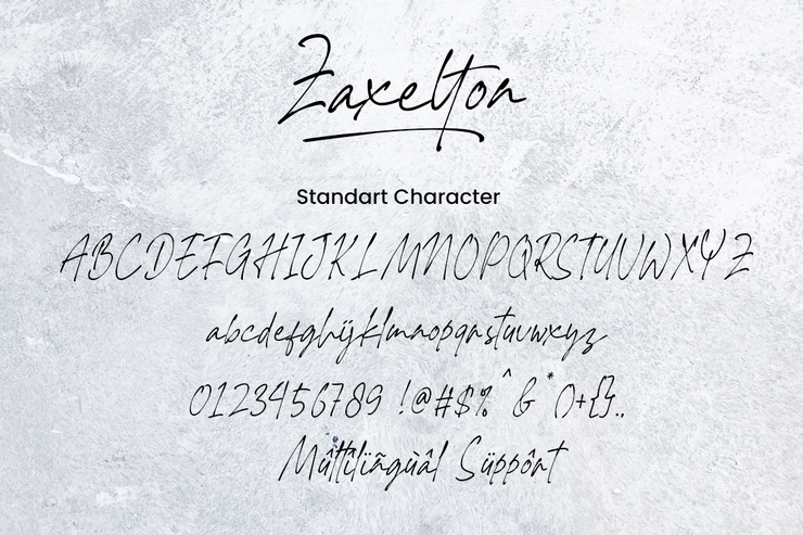 Zaxelton字体 4
