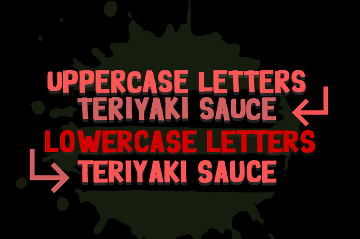 Teriyaki sauce字体 4