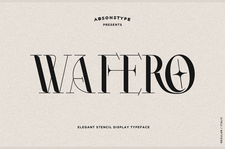 Wafero字体 1