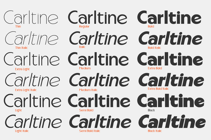 Carltine字体 2