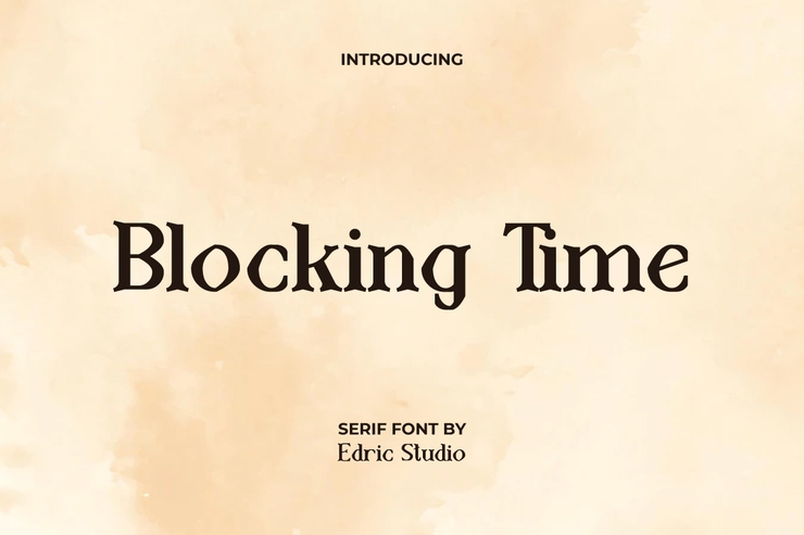 Blocking time字体 1