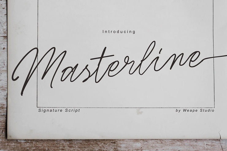 Masterline字体 1