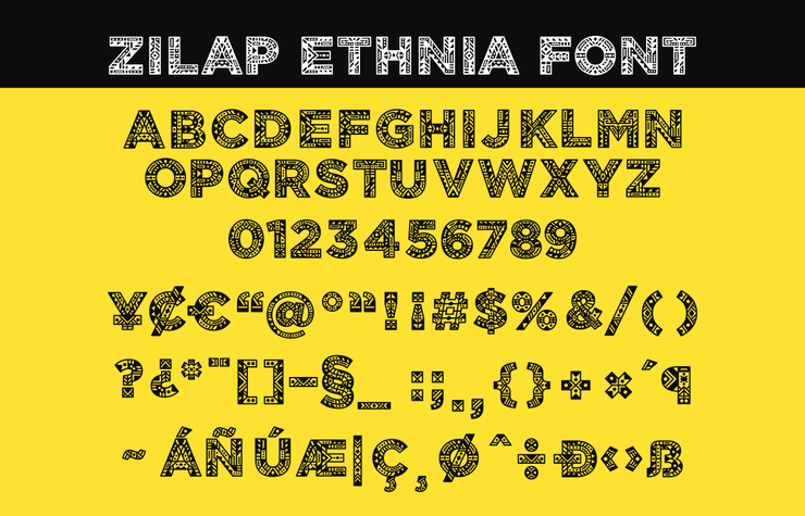 Zilap ethnia字体 7
