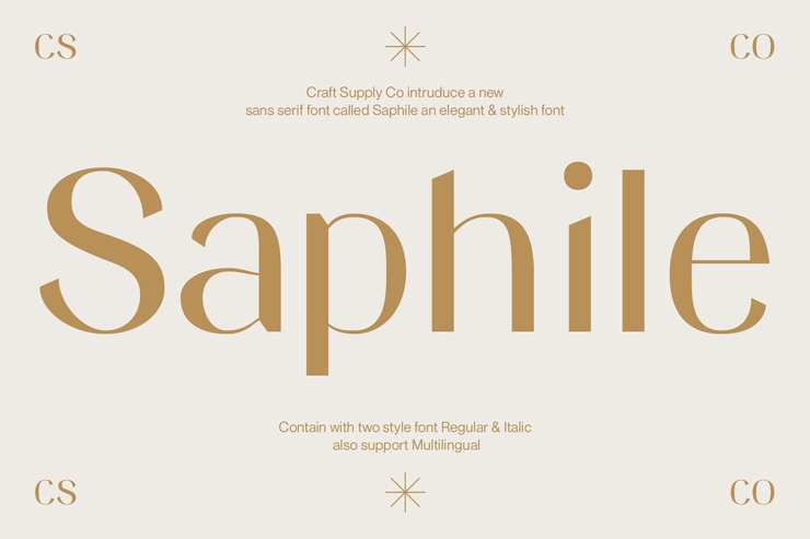 Saphile字体 1