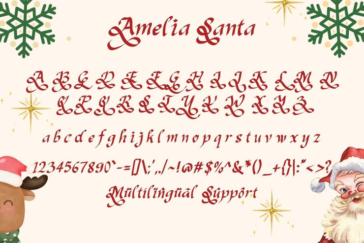 Amelia santa字体 5