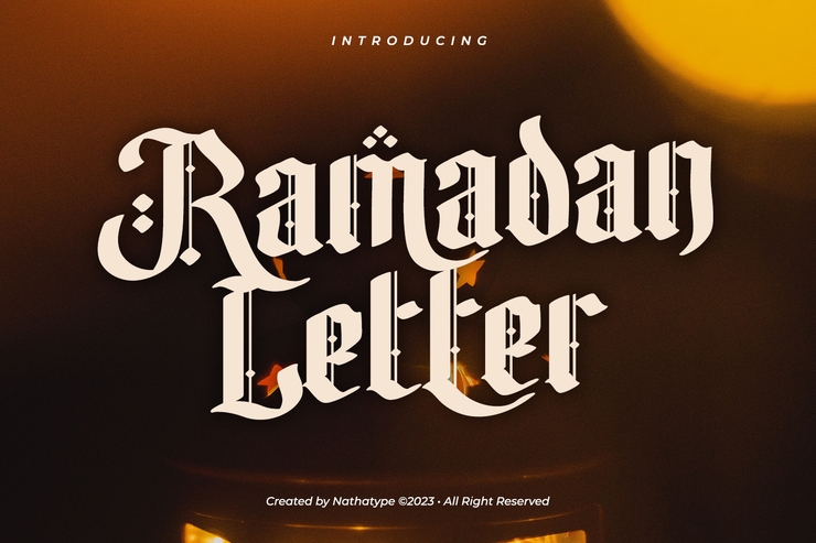 Ramadan letter字体 1