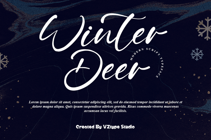Winter deer字体 1