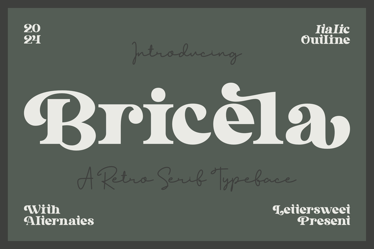 Bricela字体 1