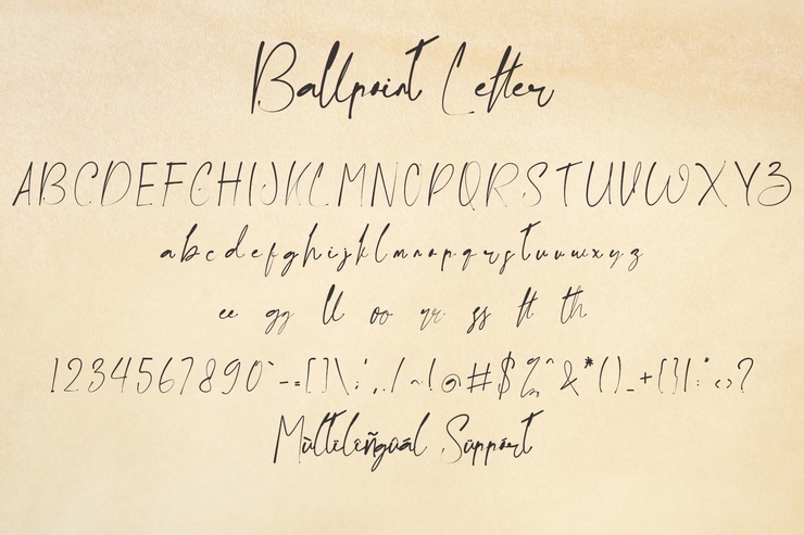 Ballpoint letter字体 7