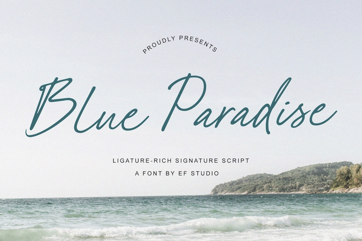 Blue paradise字体 1