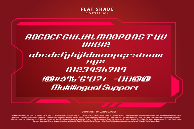 Flat shade字体 5