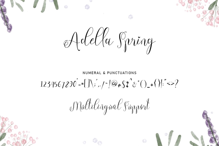 Adella spring字体 6