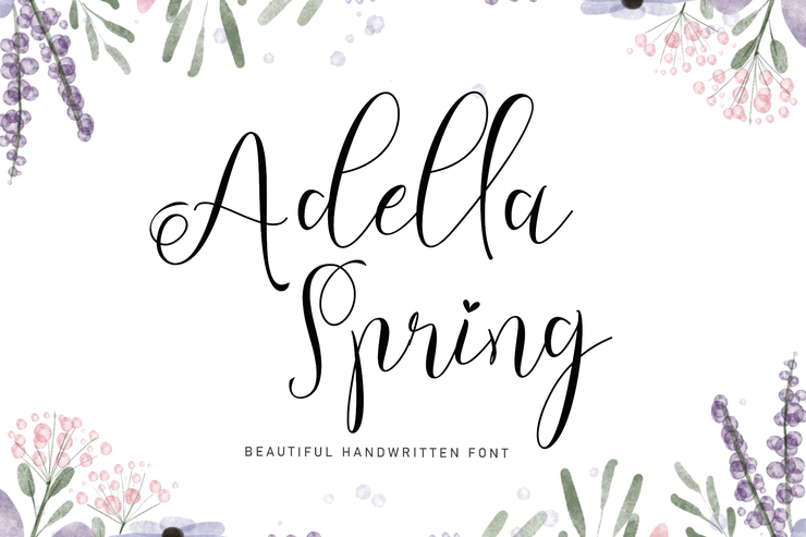 Adella spring字体 1
