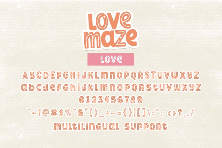 Love maze字体 6
