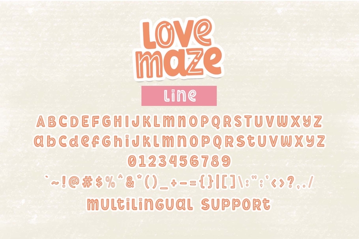 Love maze字体 7