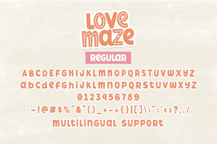 Love maze字体 5