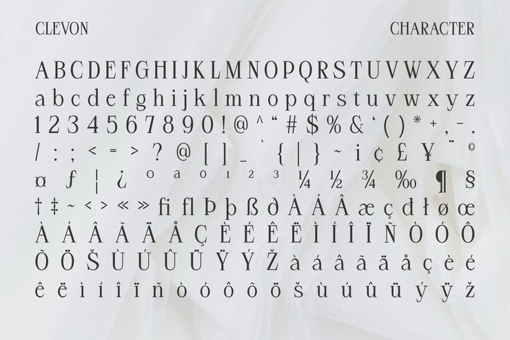 Clevon字体 8