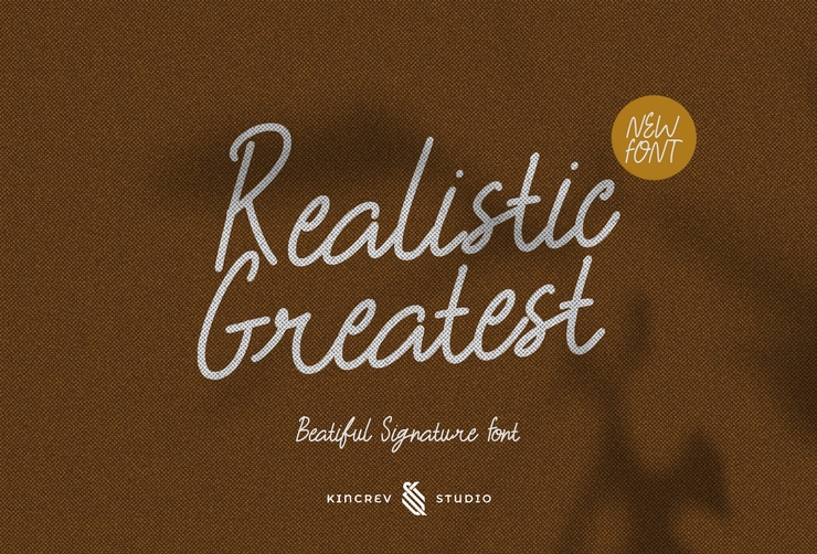 Realistic greatest字体 1
