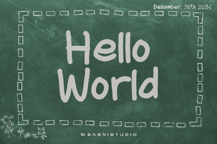 Hello world字体 1