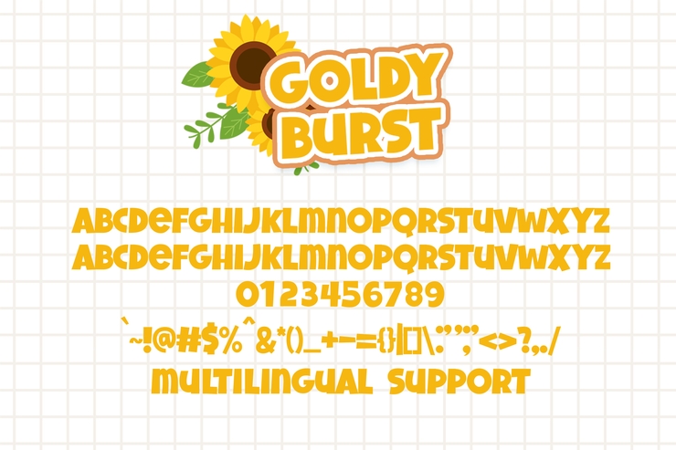 Goldy burst字体 5