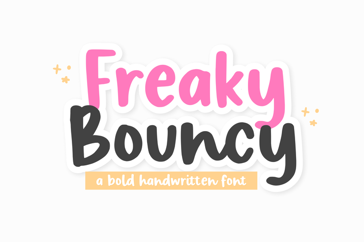 Freaky Bouncy字体 3