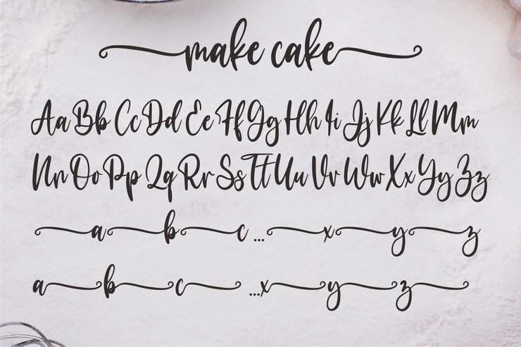 make cake字体 2