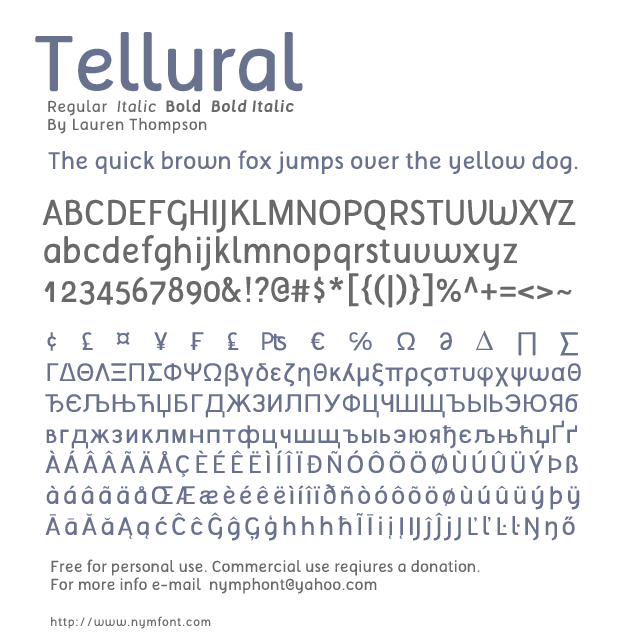 Tellural字体 2