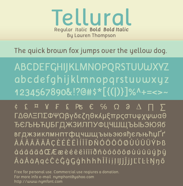 Tellural字体 3