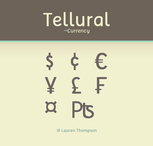 Tellural字体 8