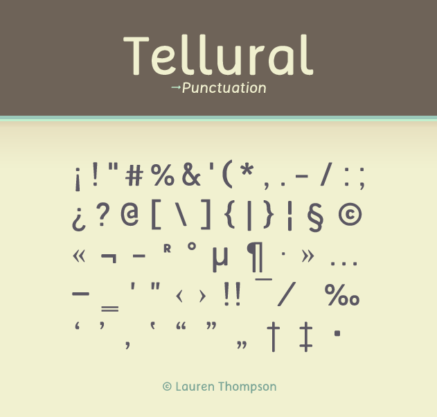 Tellural字体 10