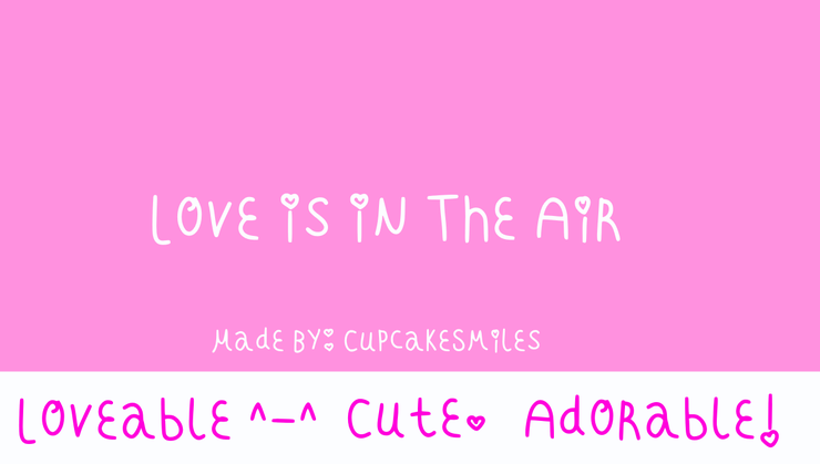 Love Is In The Air字体 1