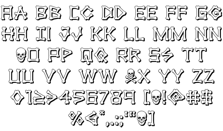 xBONES字体 2