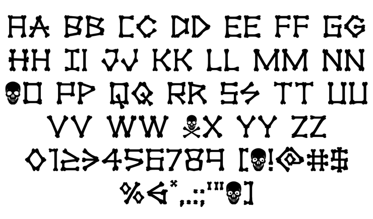xBONES字体 4