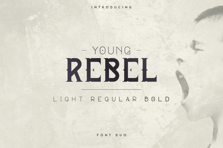 YOUNG REBEL字体 1