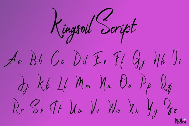 Kingsoil Script字体 1