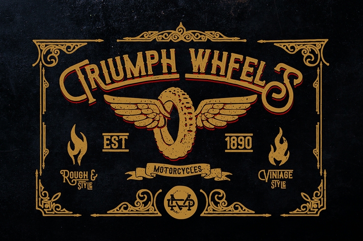 Triumph wheels rough字体 2