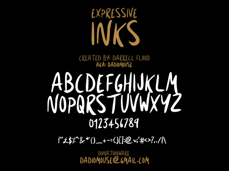 Expressive Inks字体 1
