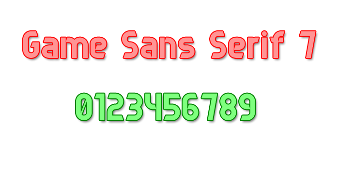 Game Sans Serif 7字体 1