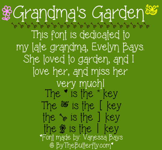 Grandma's Garden字体 2