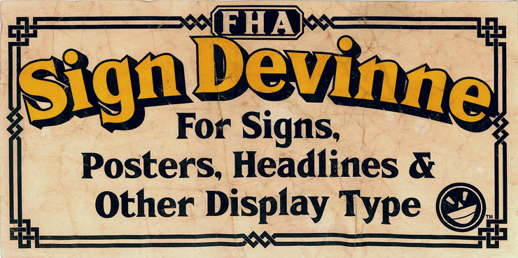 FHA Sign DeVinneNC字体 4