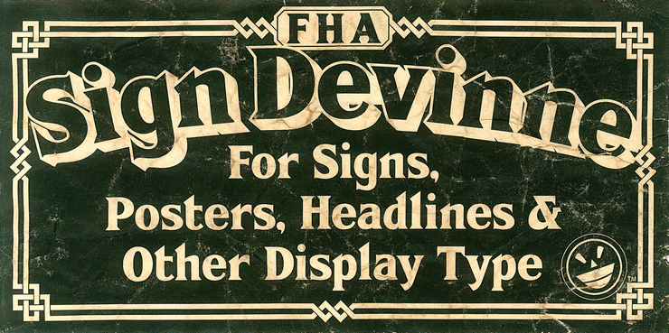 FHA Sign DeVinneNC字体 7
