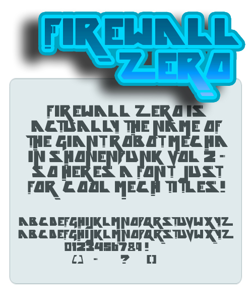 Firewall zero字体 1