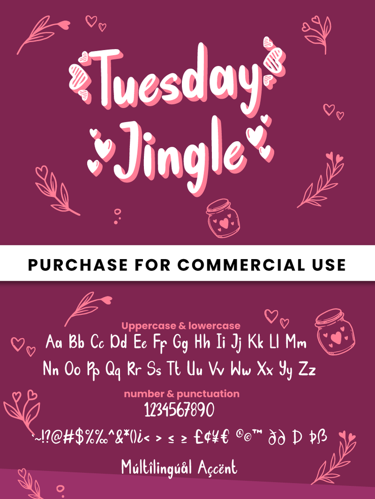Tuesday Jingle字体 1