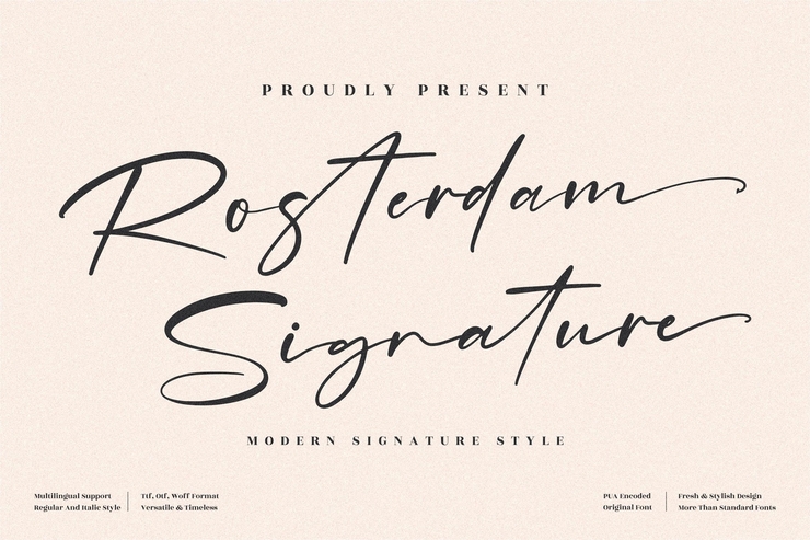 Rosterdam Signature字体 2