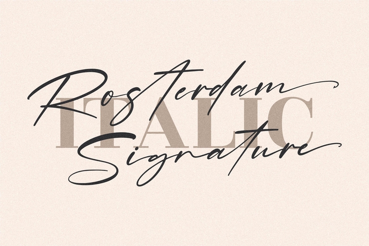 Rosterdam Signature字体 6